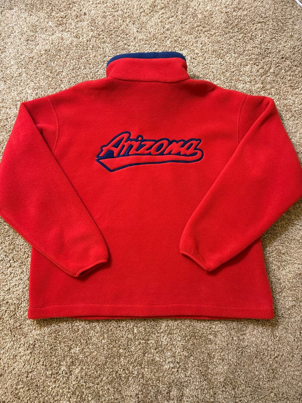 VTG Made In USA The Original Arizona Jean Company 1/4 Zip Fleece Jacket Size XL